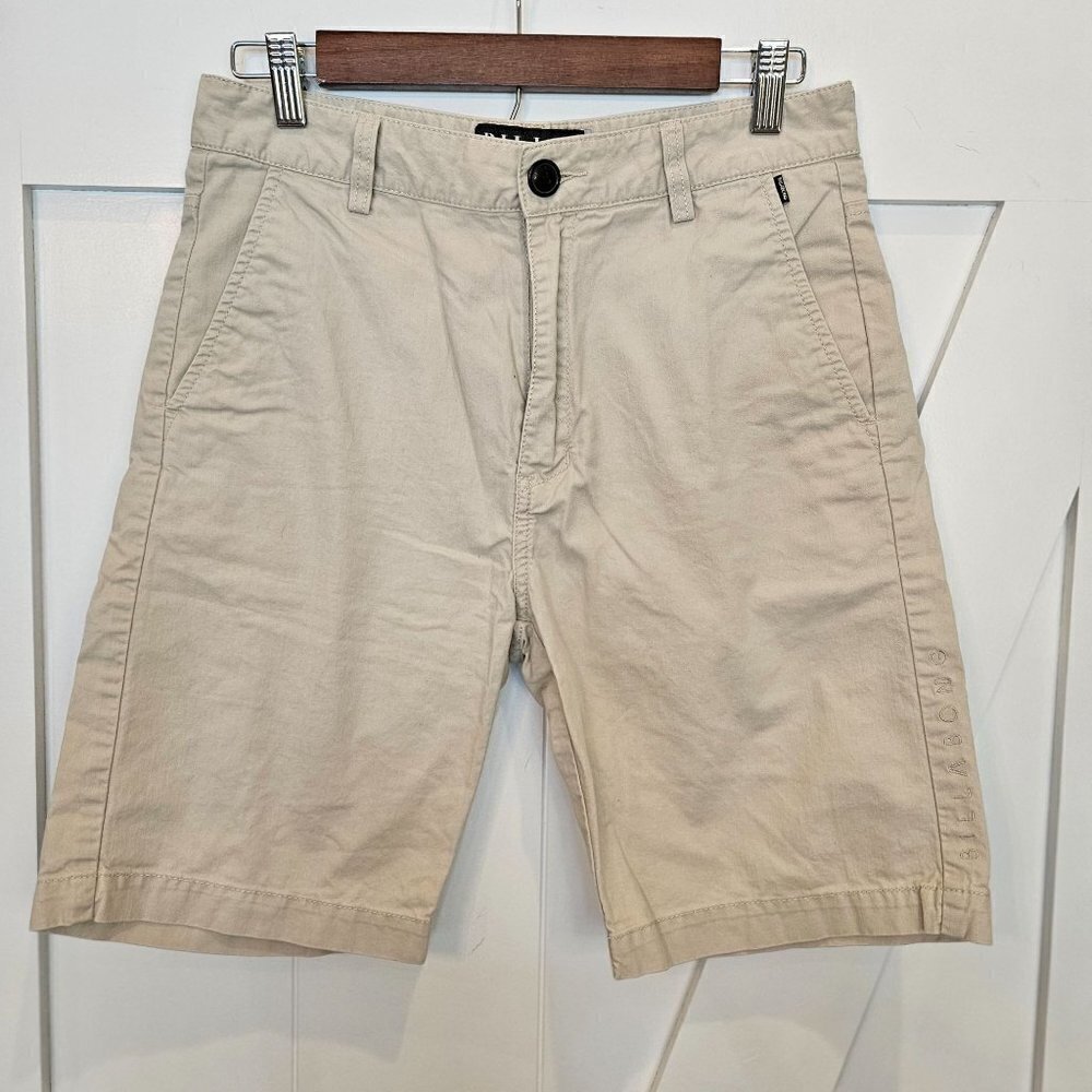 BILLABONG 9" Inseam Tan Cotton High Waisted Size 28 Waist